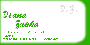 diana zupka business card